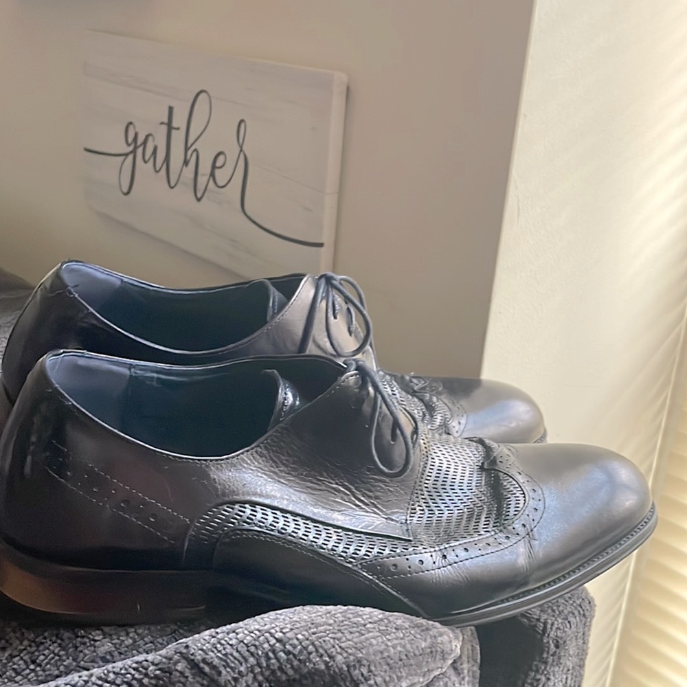 Stacy Adams Black Dress Shoes Size 12